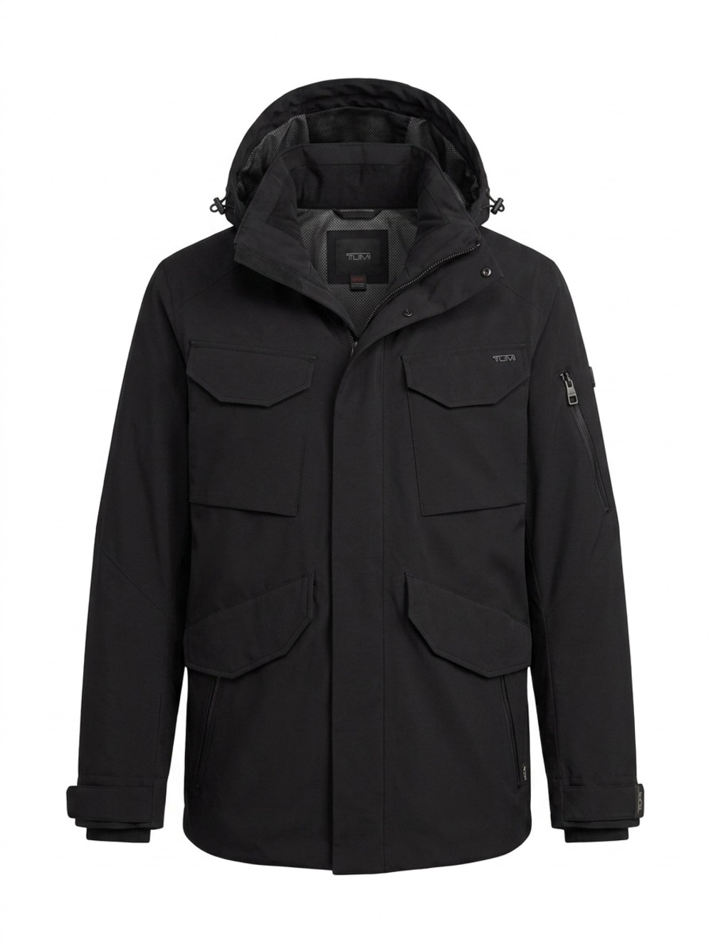 Tumi Men's Black Hooded Field Parka. Medium